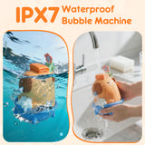 Homrich Capybara Automatic Soap Dispenser, Touchless Sensor Bubble Foam Machine, Cute Silicone 3 Levels Foam Adjustment, 9.5oz/280ml, IPX7 Waterproof Rechargeable Dispenser for Bathroom, Kid's Gift