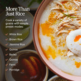Our Place Rice Cooker | Compact Rice Cooker 3-Cup Uncooked / 6-Cup Cooked with Ceramic Nonstick Inner Pot | Fuzzy Logic Multi-Cooker for White & Brown Rice, Oatmeal & Grains | Delay Timer & Auto Keep Warm | Blue Salt