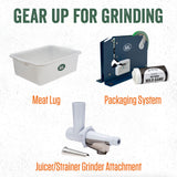LEM Products #8 Countertop Meat Grinder, 575 Watt Aluminum Electric Meat Grinder for Home Use, Compact Food Processor for Grinding, Sausage Stuffing, Cooking