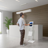 Mount-It! Anti-Theft iPad Tablet Floor Stand Kiosk with Literature Holder