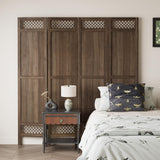 Privacy Screen Room Divider Panel - Real Wood Folding Partition Room Dividers, No-Assembly Required