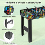 Goplus Foosball Table, 2-in-1 Soccer Table with Detachable Legs for Tabletop, Freestanding Arcade Game Table with 2 Balls, 2 Score Records for Adults, Indoor Home Office Bar Game Room