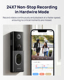 Anona 3K Dual Cam Video Doorbell Camera Wireless No Subscription with Chime