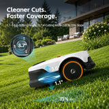 Proudeer DW3000 Wireless Robotic Lawn Mower, GPS RTK & AI Vision Navigation, up to 0.8 Acre Robot Mower with 3D Obstacle Avoidance, Auto Height, IPX6 Waterproof for Smart Home Yard Care