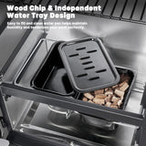 Digital Electric Smoker with Cover, LED Display Build in Meat Probe Large Capacity BBQ Smokers, 4 Racks Smoke More with 633 sq in Cooking Area