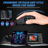 Wireless MMO Gaming Mouse, 16,000 DPI Optical Sensor, 2.4 GHz Transmission Technology