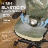 ELABEST X100 Ergonomic Mesh Office Chair with Footrest, Big and Tall Home Desk Chair with 5D Flip-Up Arms, Adjustable 3D Lumbar Support, Gaming & Executive Computer Chair (Forest Ranger)