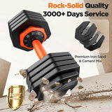 2026 Updated Adjustable Dumbbell Set of 2, 10-in-1 Weights Dumbbell Set with Storage Box, 50lbs/25lbs Adjustable Weights with Anti-slip Silicone Grip, Weight Set For Home Gym Suit both Men and Women