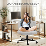 Ergonomic Office Chair - Wide Seat Criss Cross Back Design, Adjustable Arms