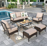 Sophia & William Metal Patio Furniture Set, 7 Seats Outdoor Conversation