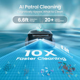 AIPER Scuba V3 AI Vision Cordless Robotic Pool Cleaner, Include Wireless Charging Dock, Smart Waterline Parking & Featherlight Design, Micromesh Multi-Layer Filtration, Blue