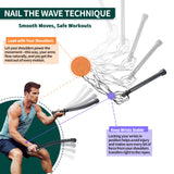 2PCS Ropeless Battle Ropes – Portable Workout Ropes for Home Gym with Non-Slip Gloves, Low-Impact HIIT and Strength Workouts, Home Workout Fitness Equipment for Full-Body Exercise,Men Women