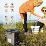 WINTEMP Powered Portable Water Heater, On-Demand Propane Camping Shower, Battery-Powered Camping Water Heater & Shower Pump Constant Temperature, Rechargeable Battery