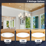 LUXRITE 5 Inch LED Recessed Light, Regressed Mini Panel Spotlight, 5CCT 2700K-5000K, 16/21/26 Watts, 1500/2000/2500 Lumens, Dual Dimmable (TRIAC & 0–10V), 100° Beam, Wet Rated, ETL (6 Pack)
