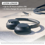 Noise Canceling Wireless Headphones Bluetooth Over The Ear Headset with Microphone and Alexa Built-in, Black New Sony