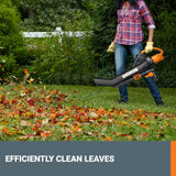 WORX 12 Amp Trivac 3-in-1 Electric Leaf Blower/Mulcher/Vacuum WG509 Metal Impeller for Fine Mulching