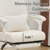 Ergonomic Office Chair with Footrest Home Office Desk Chair with Headrest and Backrest 90-135 Adjustable Mesh Qulomvs