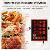 BEAMNOVA 4 Channel Digital Kitchen Timer with Loud Adjustable Alarm, Stainless Steel Commercial Cooking Timer for Restaurant, 0-99h Hours Minutes and Seconds Countdown