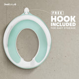 Jool Baby Potty Training Seat for Boys and Girls With Handles, Fits Round & Oval Toilets, Non-Slip with Splash Guard, Includes Free Storage Hook (Aqua)