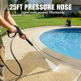 Ezasin Gas Powered Pressure Washer 3500 PSI - 2.3 GPM Heavy Duty High Power Washer,212CC 7HP Engine with 25Ft Pressure Hose, Axial Aluminum Pump, Soap Tank, 4 Quick Connect Nozzle (Coral)