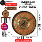 THE GEARS CLOCK 24'' Inch Real Moving Gear Wall Clock Sweden Line Malmo (24 inches (59 cm))