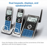 5 Handsets Cordless Home Phone with Bluetooth, Answering System, Smart Call Blocker, Caller ID Announce (Silver & Black) VTech