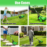 V-MODEST Cordless Lawn Mower, Electric Small Lawn Mower with 2 x 21V 4.0Ah Battery, Lightweight Mini Lawn Mower with Brushless Motor, 3 Cutting Heights, Garden Yard Lawn Care