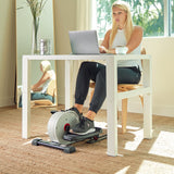 Sunny Health & Fitness Fully Assembled Magnetic Under Desk Elliptical Peddler, Portable Foot & Leg Pedal Exerciser(White) - SF-E3872 Sunny Health & Fitness