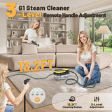 Gautye Steam Cleaner, 3 Level Adjustable Handle with 15 Accessories, Black