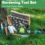 11-Piece Gardening Hand Tools Set with Durable Garden Tool Organizer Bag, Rust-Resistant and Stylish Heavy Duty Garden Tools for Gardening