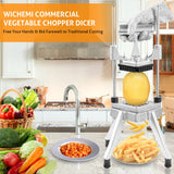 Commercial Vegetable Chopper Dicer Commercial Onion Dicer Cutter Stainless Steel Vegetable Fruit Chopper French Fry Cutter WICHEMI