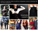 SHAPERX 26 Double Steel Boned Breathable Mesh Corset Heavy Duty Waist Training Shaper, SZ1996-Black-3XL