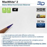 Motorized Projector Screen 180-INCH, Elite Screens Spectrum Swift-RC1 Remote, Electric Projection Screen Movie Home Theater Gaming 4K/8K, ELECTRIC180H2