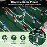 Goplus Foosball Table, 2-in-1 Soccer Table with Detachable Legs for Tabletop, Freestanding Arcade Game Table with 2 Balls, 2 Score Records for Adults, Indoor Home Office Bar Game Room