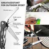 Wuwrll Multitool with Safety Locking,16-in-1 Multi Tool Stainless Steel Pocket Knife Set with Pliers, Upgrade Camping Tool Gifts for Men,for Survival, Camping, Hiking, Outdoor 10 Pcs