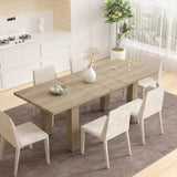 Dining Room Table for 6-10 Person, 55'' to 78'' Rustic Expandable Rectangle Dining Table