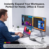 10 in 1 Laptop Docking Station Dual Monitor for Laptop, 4K USB C Hub Dock