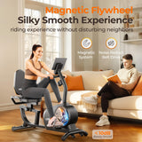 YOSUDA Recumbent Exercise Bike for Adults Seniors with Quick Adjust Seat, 350LB Capacity & 16-level Resistance, Black YOSUDA