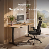Desktronic HomeOne Standing Desk 60x30 — Ergonomic Sit Stand Home Office Desk, Made in Europe, Electric Dual Motor Height Adjustable, USB & USB-C Charging, Wobble-Free, Touchscreen, 3 Memory Presets