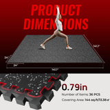 SUPERJARE 0.79'' Extra-Thick Exercise Equipment Mats