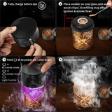 Electric Whiskey Smoker Kit with Lights: Cocktail Infuser with 6 Wood Chips for Whiskey Bourbon Lovers - Old Fashioned Drink Smoker Kits