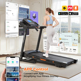 Lastforever 3.5HP Folding Treadmill for Home, 350 lbs Capacity, Portable Treadmills with 3-Level 12% Manual Incline, Bluetooth Speaker, Shock Absorption, Quiet Motor