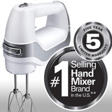 5-Speed Electric Hand Mixer with High-Performance DC Motor, Slow Start Hamilton Beach Professional