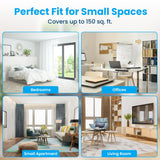 Senville 5,000 BTU Window Air Conditioner, Cools Up to 150 Sq. Ft., Easy to Use Mechanical Control, Washable Filter