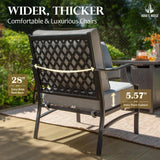 HERA'S HOUSE 7-Piece Patio Conversation Set, 7-Seat, Swivel Chairs, Grey