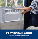 GE Window Air Conditioner 8,000 BTU for Rooms up to 350 sq ft., Wi-Fi Enabled, Energy-Efficient Cooling for Medium Rooms, Easy Install Kit, Control Using Remote or Smartphone App, White