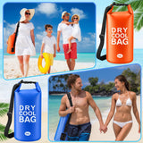 Jexine 2 Pcs 10L Insulated Dry Bag Floating Cooler, Roll Top Waterproof Leak Proof Backpack with Shoulder Strap Collapsible Cooler Bag for Kayaking Fishing Beach Boating Camping Water Activities
