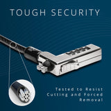 Kensington Slim Combination T-Bar Standard Lock Slot for Laptops, Security Computer Lock Cable, Resettable 4-wheel Number Code with 6 Foot Cable, K60600WW