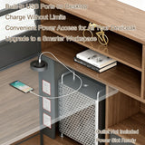 Modern Cubicle Office Workstation Desk with Privacy Panels, Modular Multi-Person Partition Desk, Computer Desk with Storage & for Office, Call Center & Team Workspace (B-Right, 1 P)