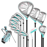Women's Golf Club Set with 12pcs Clubs - 4 Woods(#1,3,5,4H), 7 Irons PGM